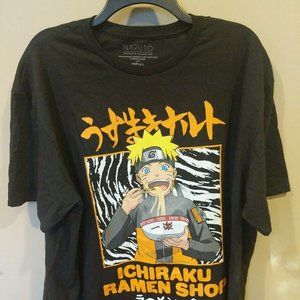 Naruto Shippuden Ichiraku Ramen Shop Black T-shirt. Men's Size 2XL (50/5…